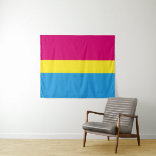 Tapete De Parede bandeira do orgulho pansexual SlipperyJoe rosa âmb