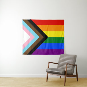 Tapete De Parede Bandeira do Orgulho Progressivo de SlipperyJoe sei