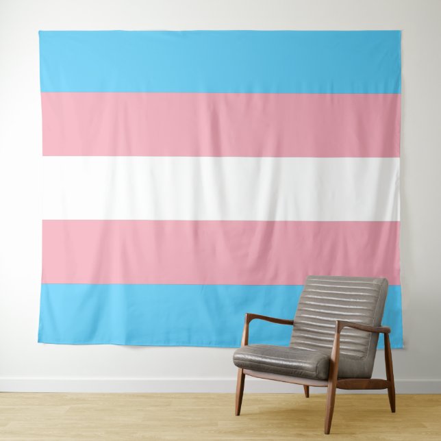 Tapete De Parede Bandeira do Orgulho Transgênero Horizontal (In Situ (Horizontal))