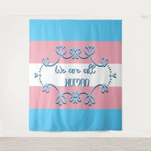 Tapete De Parede Bandeira do Orgulho Transgênero Somos Todos Humano