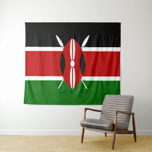 Tapete De Parede Bandeira do Quénia Bendera ya Kenya
