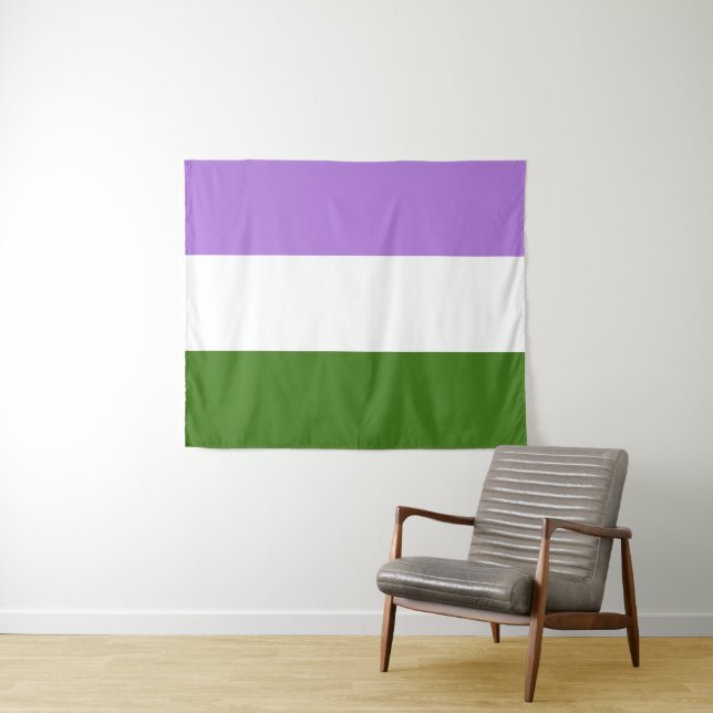 Tapete De Parede Bandeira Genderqueer Média (In Situ (Horizontal))