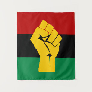 Tapete De Parede Bandeira Pan-Africana de Energia Preta