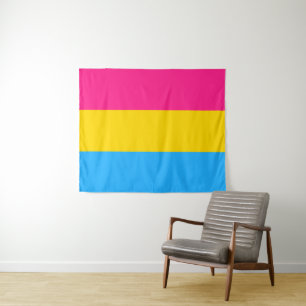 Tapete De Parede Bandeira Pansexual 50 x 60
