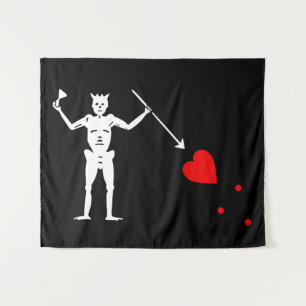Tapete De Parede Bandeira Pirata de Barba Negra