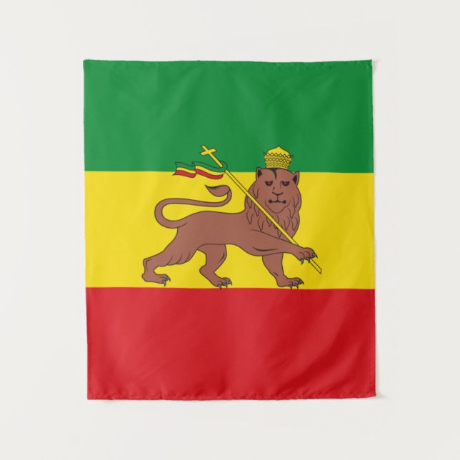 Tapete De Parede Bandeira Rastafarian Etiópia (Frente)