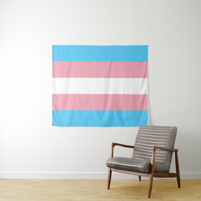 Tapete De Parede Bandeira Transgênero Média (In Situ (Horizontal))