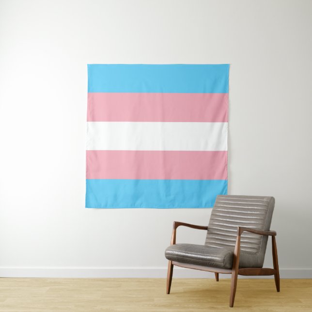 Tapete De Parede Bandeira Transgênero Quadrada (In Situ (Horizontal))