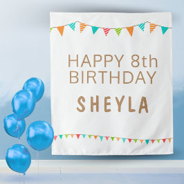 Tapete De Parede Bandeiras Coloridas Divertidas Bandeiras de Aniver