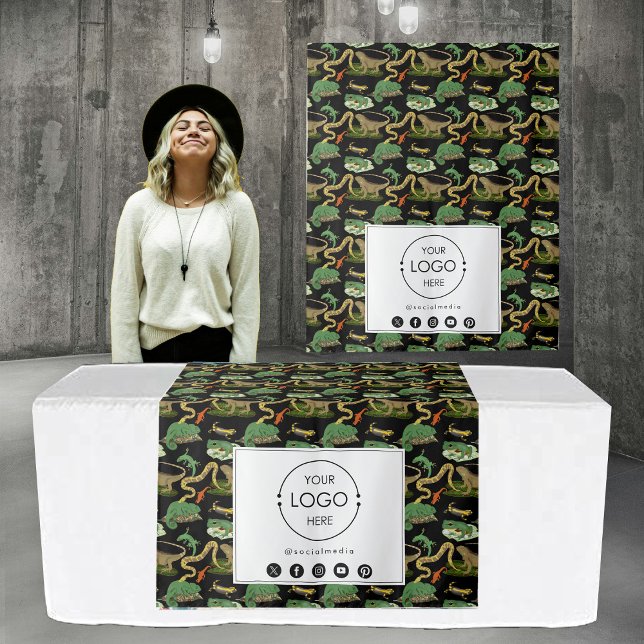 Tapete De Parede Banner de Banner de Banner de Banner de Banner de  (Table Runner Banner Business Logo Pet Reptile Tapestry)