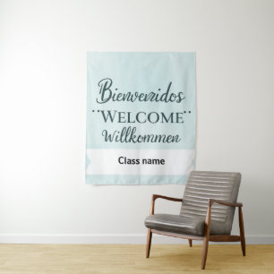 Tapete De Parede Banner de boas-vindas para impressão com nome de c