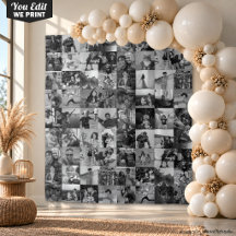Banner de Colagem de Fotos Aniversário Casamento A