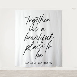Tapete De Parede Banner de Fundo de Casamento Elegante - Juntos