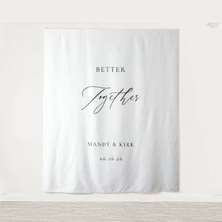 Tapete De Parede Banner de Fundo de Casamento Melhor Juntos Minimal