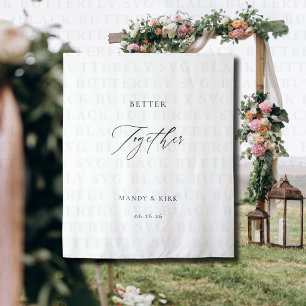 Tapete De Parede Banner de Fundo de Casamento Melhor Juntos Minimal