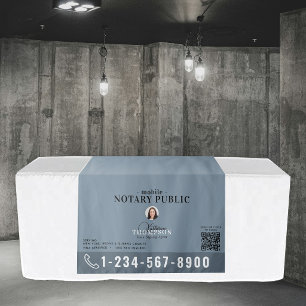 Tapete De Parede Banner de Mesa Código QR de Foto do Agente de Assi