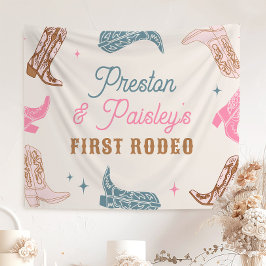 Tapete De Parede Banner de Partido Ocidental Editável