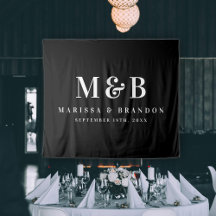 Banner Iniciais do Monograma de Casamento de Casal