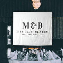 Banner Iniciais do Monograma de Casamento de Casal