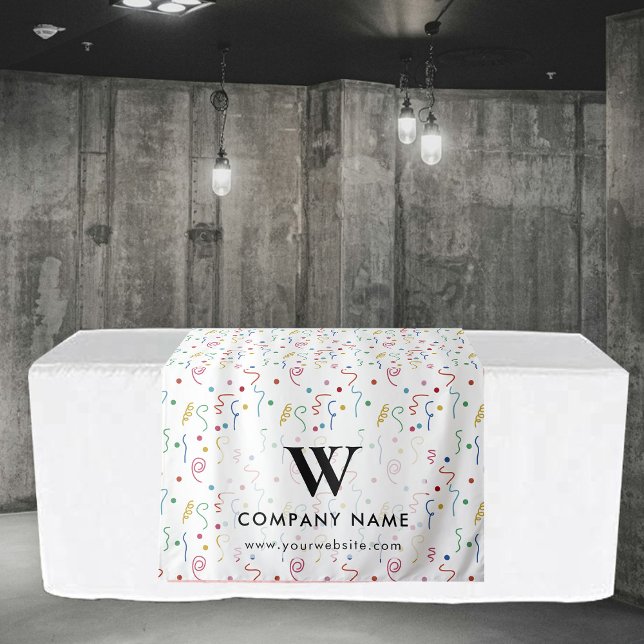 Tapete De Parede Banner Personalizado do Executante de Negócios de  (Party Confetti Custom Business Table Runner Banner Tapestry)