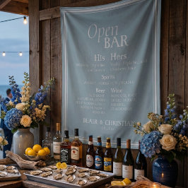 Tapete De Parede Bar Aberto e Bebida de Assinatura Casamento Coasta