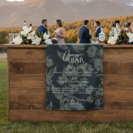 Tapete De Parede Bar Aberto e Bebida Signature Marrom Floral Casame