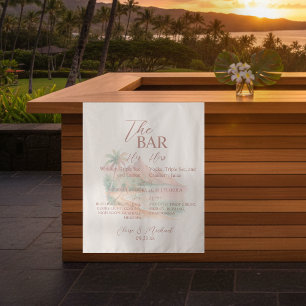 Tapete De Parede Bar Tropical e Ilhéu de Água Colorida de Bebida co