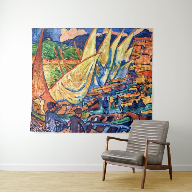Tapete De Parede Barcos De Pesca, Collioure | Andre Derain | (In Situ (Horizontal))
