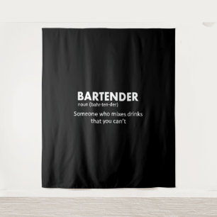 Tapete De Parede Barman Funny Bartender Definição Beer Vodka Wh