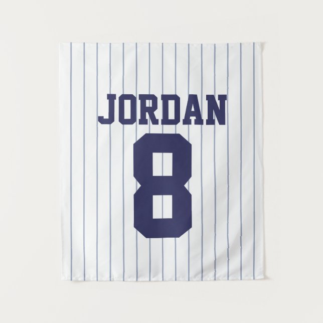 Tapete De Parede Baseball Jersey com nome e número personalizados (Frente)