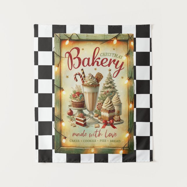 Tapete De Parede Bateria de natal russa com verificação moderna (Frente)