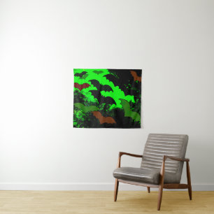 Tapete De Parede Bats em Voo Verde