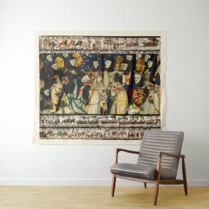 Tapete De Parede BAYEUX TAPESTRY 1066 Morte do Rei Harold
