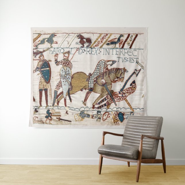 Tapete De Parede BAYEUX TAPESTRY Morte do Rei Harold na Batalha (In Situ (Horizontal))