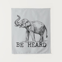 Tapete De Parede Be Heard Cute Elephant