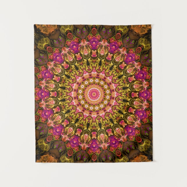 Tapete De Parede beautiful textile carpet mandala pattern (Frente)