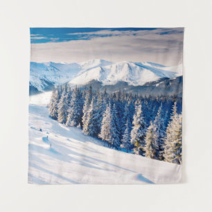 Tapete De Parede Beautiful winter landscape with snow covered trees