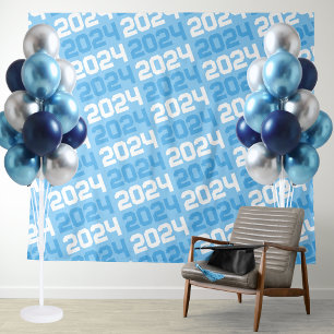 Tapete De Parede Bebê Blue & White Classe de QUALQUER Ano de Gradua