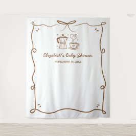 Tapete De Parede Bebê está Cozinhando Chá de Bebê Café