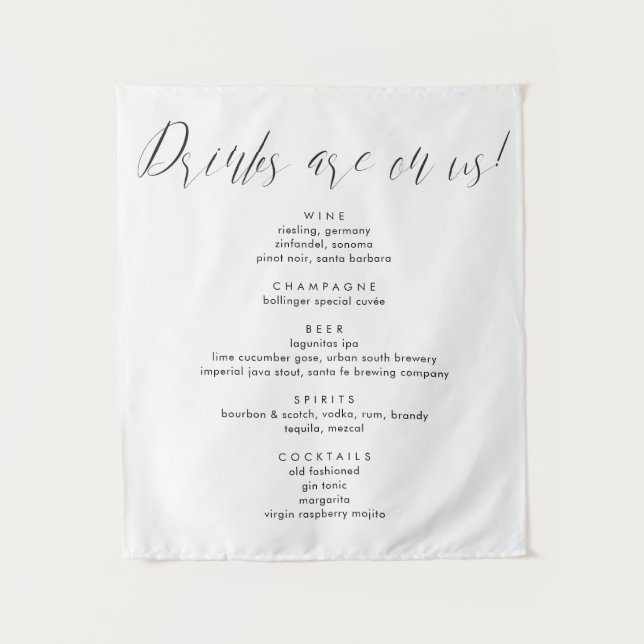 Tapete De Parede Bebidas de Caligrafia Moderna à nossa custa Menu d (Frente)