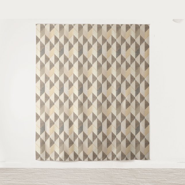 Tapete De Parede Beige, padrão texturizado de cinzas. (Frente)