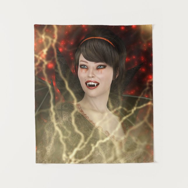 Tapete De Parede Bela Senhora Vamp Estilo de Bruxa Perfeito para o  (Frente)