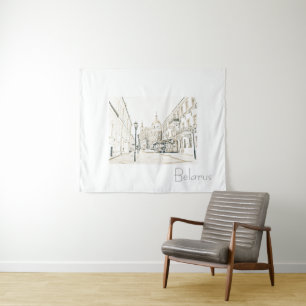 Tapete De Parede Belarus Viciebsk Vitebsk Cityscape Sketrificação