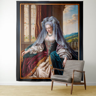 Tapete De Parede Beleza eterno De Uma Mulher Majestosa Vestindo Um