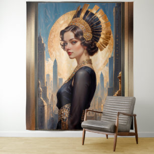 Tapete De Parede Beleza na Deco de Arte por um disco Ouro do Xzendo