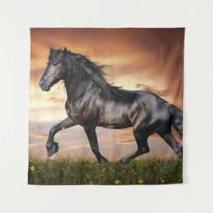 Tapete De Parede Belo Cavalo Negro