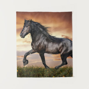 Tapete De Parede Belo Cavalo Negro