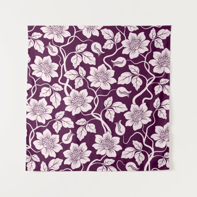 Tapete De Parede Belo Fundo Floral (Frente)