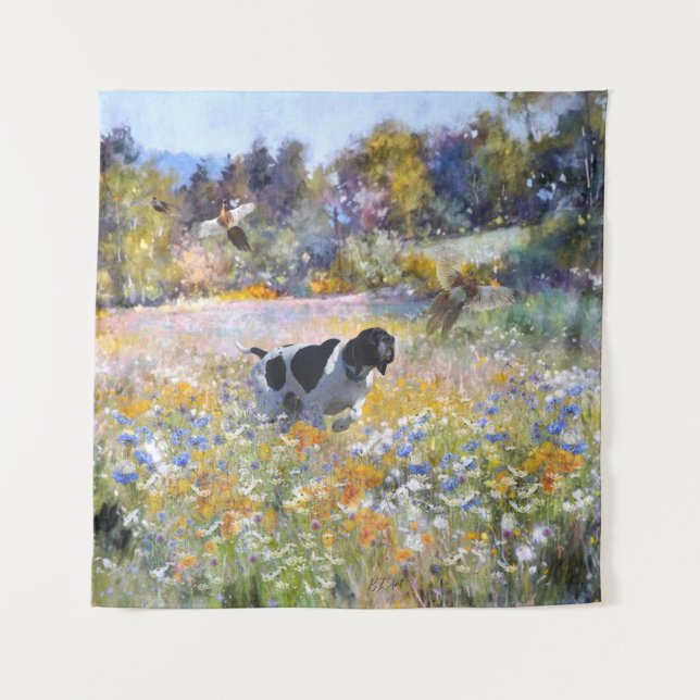 Tapete De Parede Belo ponteiro com faisões (Frente)