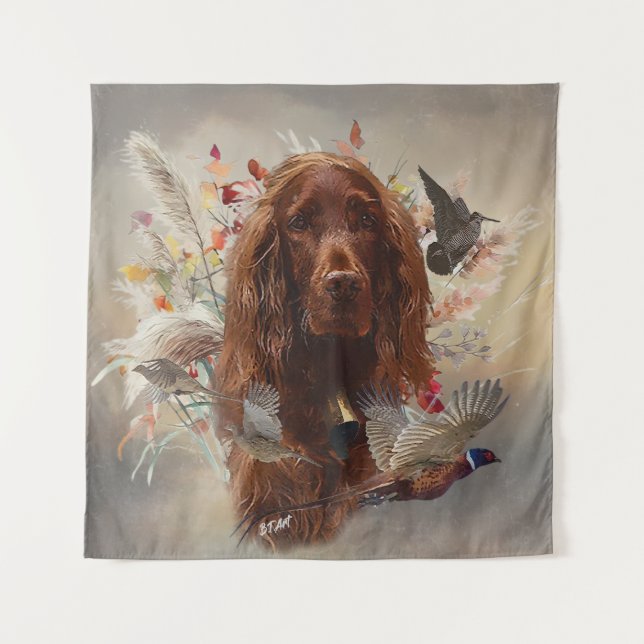 Tapete De Parede Belo Red Setter Irlandês (Frente)